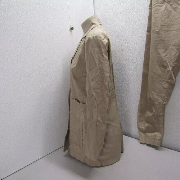 NEW BITTE KAI RAND Womens Cotton Twill Pant and Jacket Set Size M Beige - Picture 12 of 15